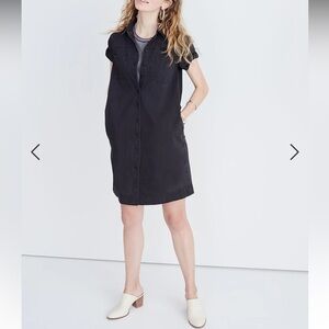 Madewell Denim A-Line Mini Shirtdress in Colton Wash‎